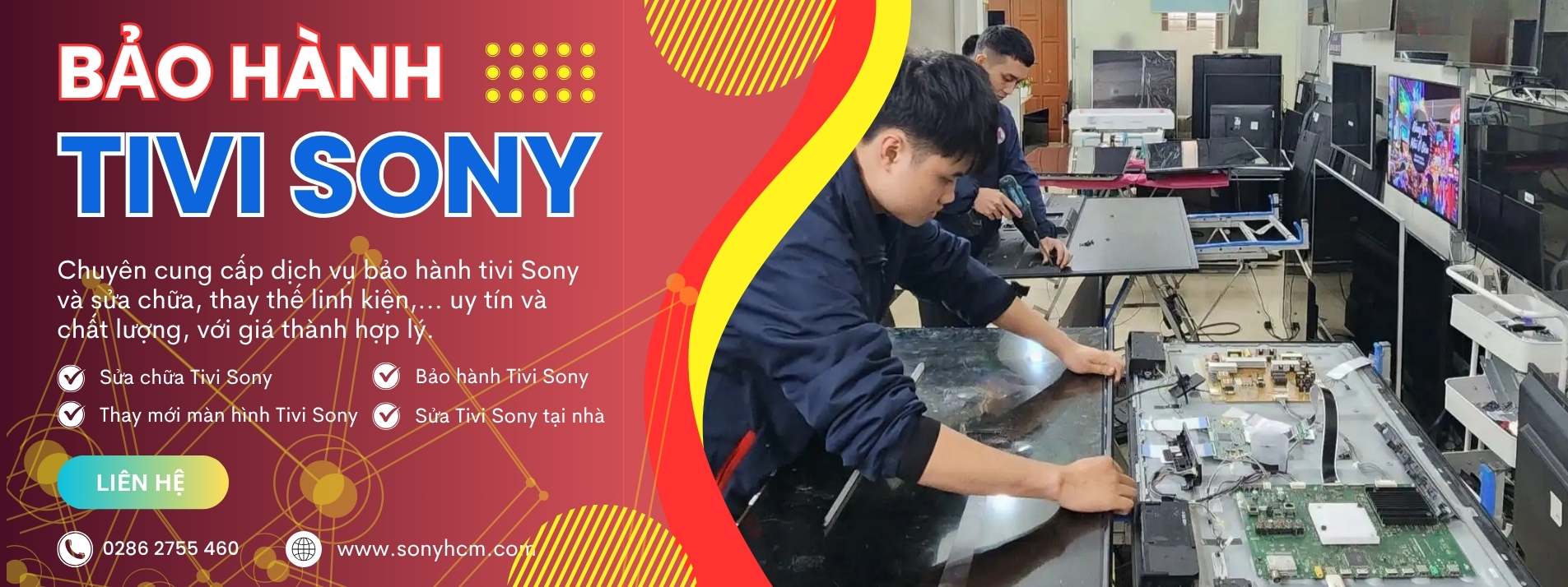 Banner Trung Tâm Bảo Hành Tivi Sony - 01